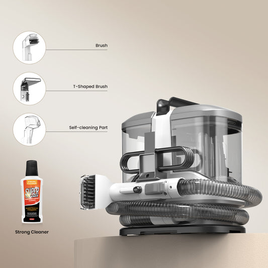 Virello SpotClean 450W Pulitore portatile per tappeti Aspirapolvere 12kpa c5 Pulitore per macchie per tappeti e divani Rimuovi macchie per animali domestici con sistema a doppio serbatoio - Spina EU